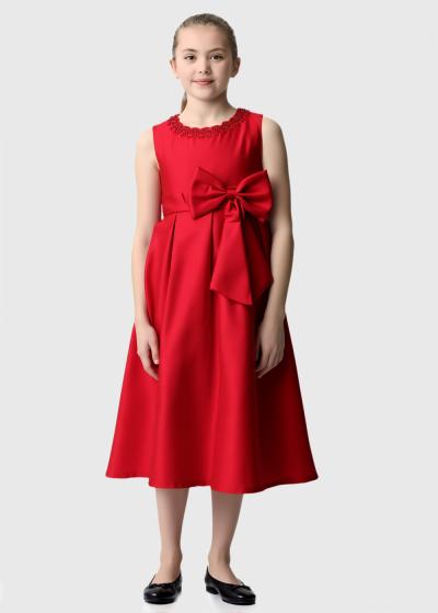 Katina sarkana kleita ar rāvējslēdzēju - back