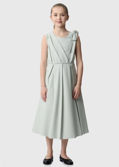 Kiona gaiši zaļa kleita ar rāvējslēdzēju - back