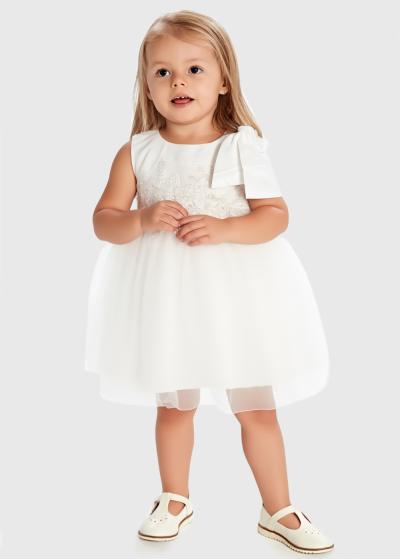 Katinka balta kleita ar dekoratīvu topu  - back