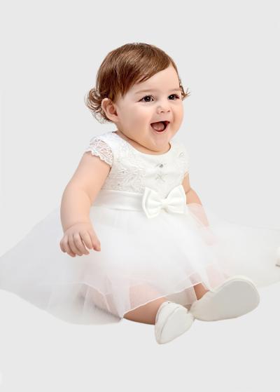 Kani balta kleita ar banti  - back