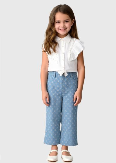 Lumina balta blūze ar volānu  - back