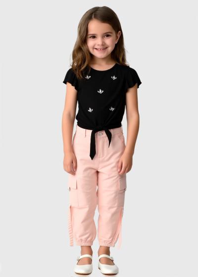 Vetalina rozā džogeri ar kargo tipa kabatām - back