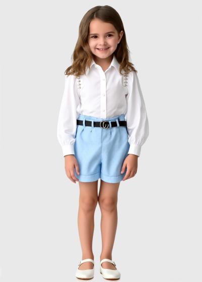 Virginia gaiši zili šorti - back