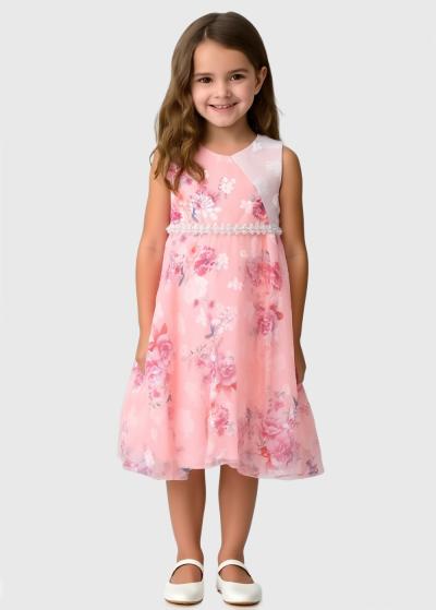 Kumi rozā kleita ar rakstu  - back