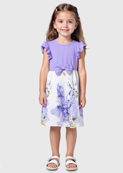 Libi violeta kleita ar rakstu - back