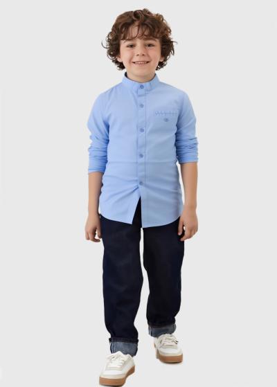 Ban gaiši zils krekls ar garām piedurknēm - back