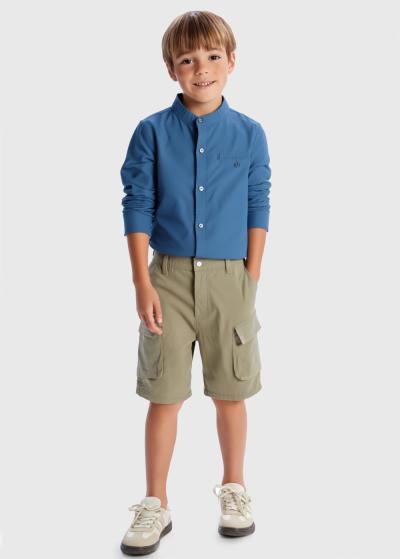 Ban zils krekls ar garām piedurknēm - back