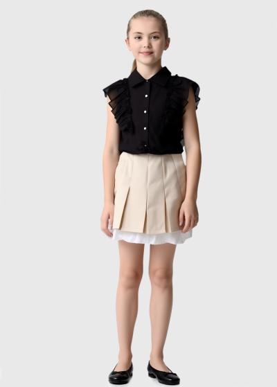 Sagara bēši svārki ar ieloci - back