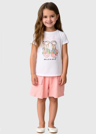 Sevgi rozā kostīms ar kargo tipa kabatām - back