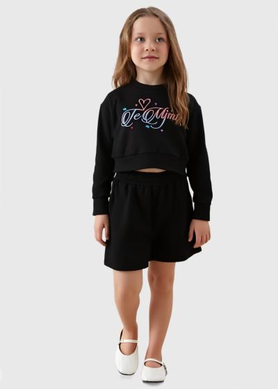 Sevda melns kostīms ar uzrakstu - back