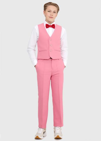 Wiek rozā uzvalks ar kabatām - back