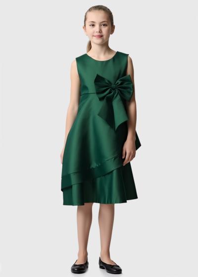 Zalina zaļa kleita ar banti  - back