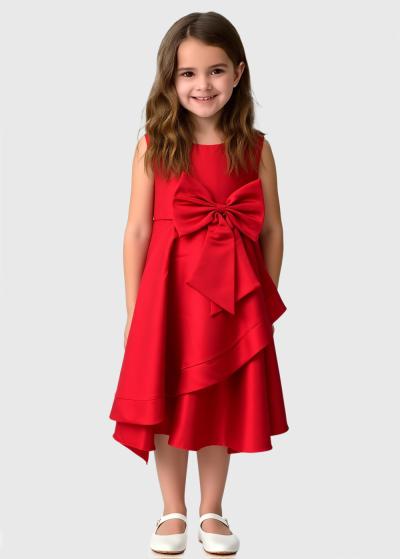 Zalina sarkana kleita ar banti  - back