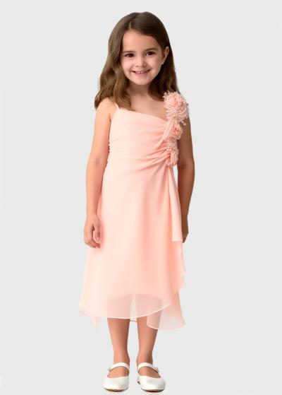 Korra gaiši rozā kleita ar dekoratīvu topu  - back