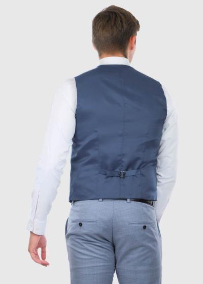 Terry gaiši zila vīriešu klasiska veste - back