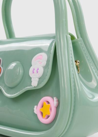 Zalira zaļa soma ar atveramu augšdaļu  - back