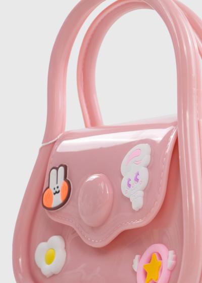 Zalira gaiši rozā soma ar atveramu augšdaļu  - back