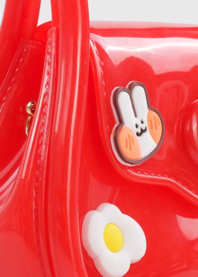 Zalira sarkana soma ar atveramu augšdaļu  - back