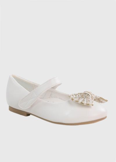 Zelmira balti apavi ar banti  - back