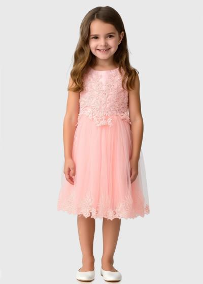 Kitо gaiši rozā kleita ar dekoratīvu topu  - back