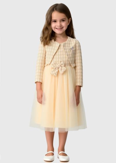 Kevser bēša kleita ar žaketi  - back