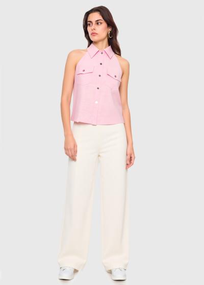 Yana rozā veste ar atvērtiem pleciem - back