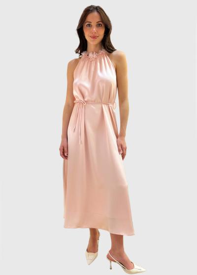 Yulia gaiši rozā gara kleita  - back