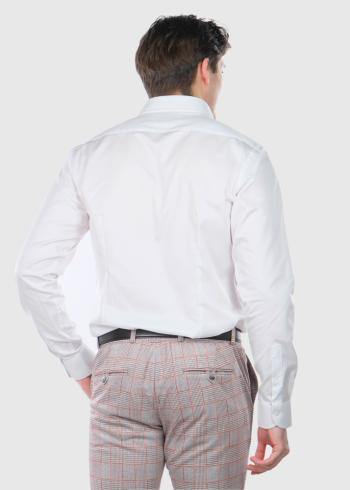 Bertoldo Slim Fit balts vīriešu krekls - back