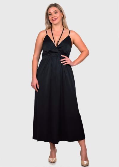 Zaida melna vakarkleita ar atvērtu muguru  - back