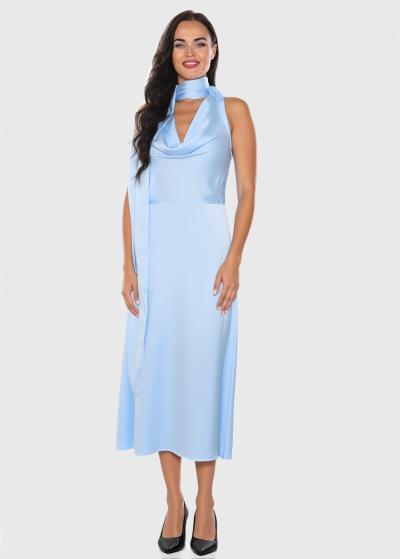 Zeyna gaiši zila vakarkleita ar rāvējslēdzēju - back