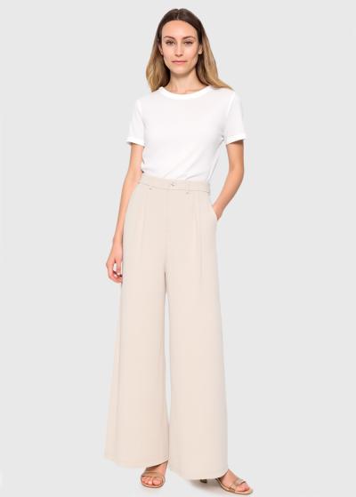 Dorlisa bēšas platas bikses - back