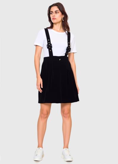 Vera melni sieviešu šorti ar augstu jostasvietu - back