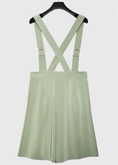 Vera gaiši zaļi sieviešu šorti ar augstu jostasvietu - back