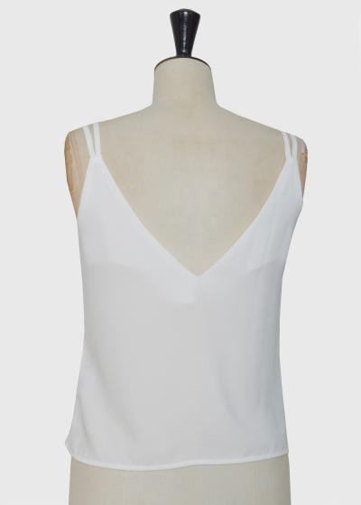 Vanita balts tops ar plānām lencītēm - back