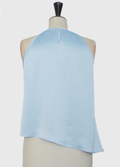 Trianna gaiši zils tops ar asimetrisku malu  - back