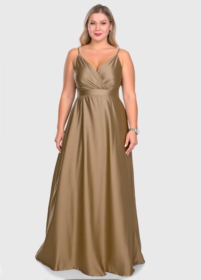 Ardina zelta vakarkleita ar atvērtu muguru  - back