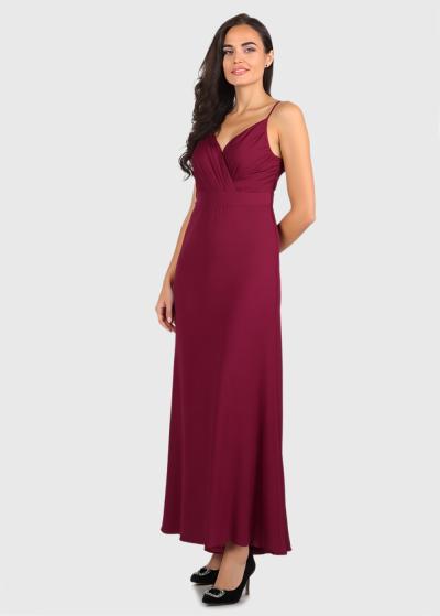 Ardina tumši rozā vakarkleita ar atvērtu muguru  - back