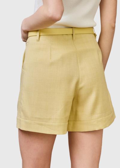 Tomasina dzelteni šorti ar augstu jostasvietu - back