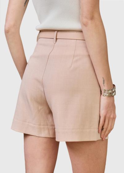 Tomasina gaiši rozā šorti ar augstu jostasvietu - back