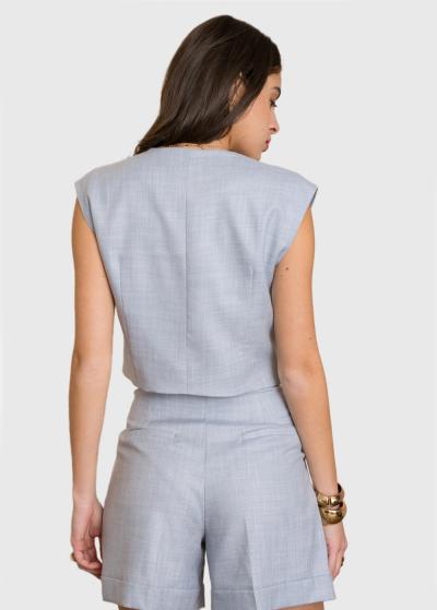 Eleonora gaiši zila sieviešu veste - back