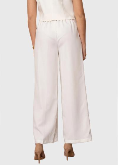 Ebru baltas sieviešu platas bikses - back