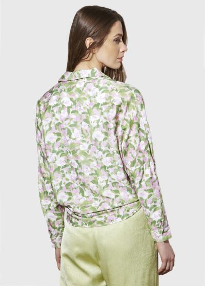 Talise zaļa blūze ar rakstu - back