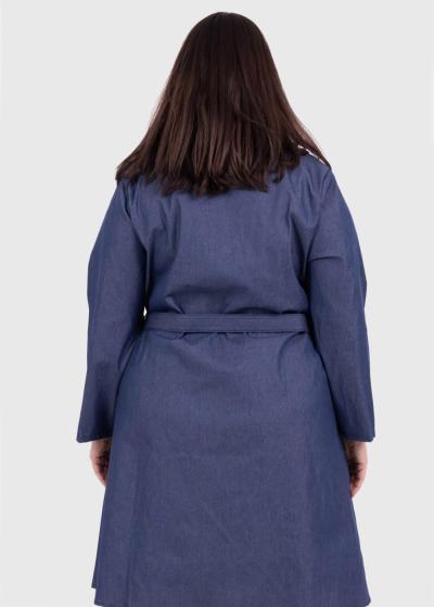 Tarja Lielo izmēru zila džinsa kleita - back