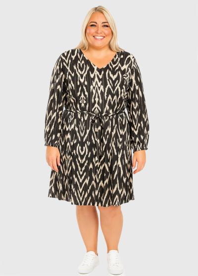 Thuy Lielo izmēru īsa kleita ar printu  - back