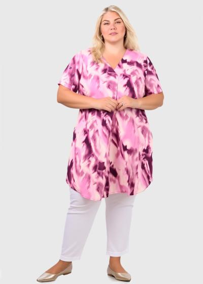 Tamika Lielo izmēru violeta blūze - back