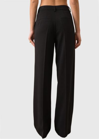 Auriana melnas sieviešu platas bikses - back