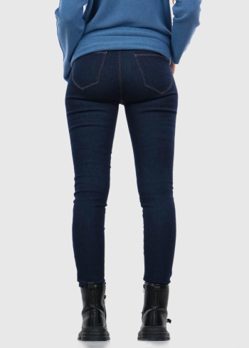 Ornella Skinny Fit tumši zili sieviešu džinsi - back