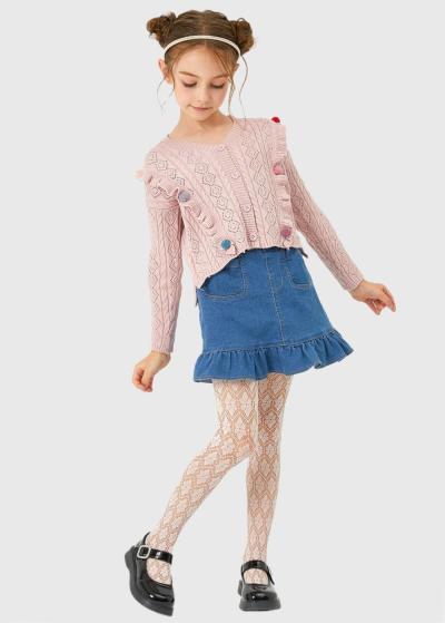 Belle baltas zeķubikses ar ziedu rakstu  - back