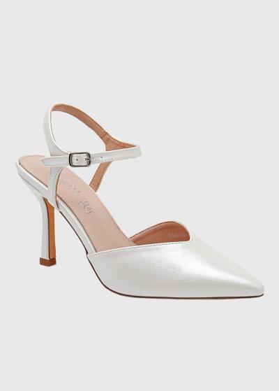 Rumeysa baltas kurpes ar spicu purngalu - back