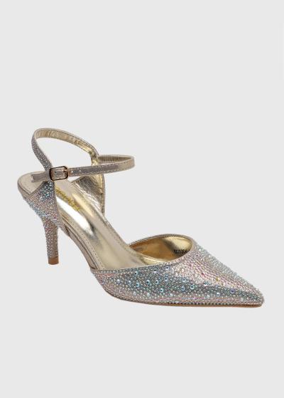 Renesmee zelta kurpes ar spīguļiem - back